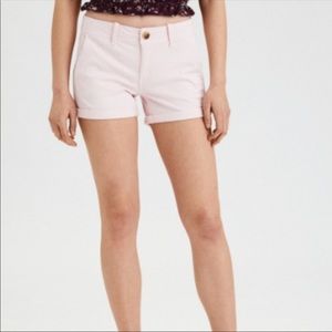 pink AE khaki shorts